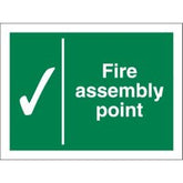 SECO Safe Procedure Safety Sign Fire Assembly Point Self Adhesive Vinyl 200 x 150mm - SP052SAV-150X200